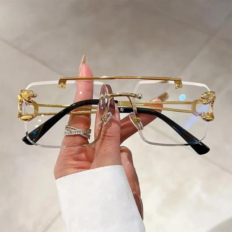 Vintage okulary przeciwsłoneczne bez oprawek mężczyźni kobiety moda ponadgabarytowe kwadratowe odcienie okulary nowe podwójne mostki gradientowe okulary przeciwsłoneczne UV400