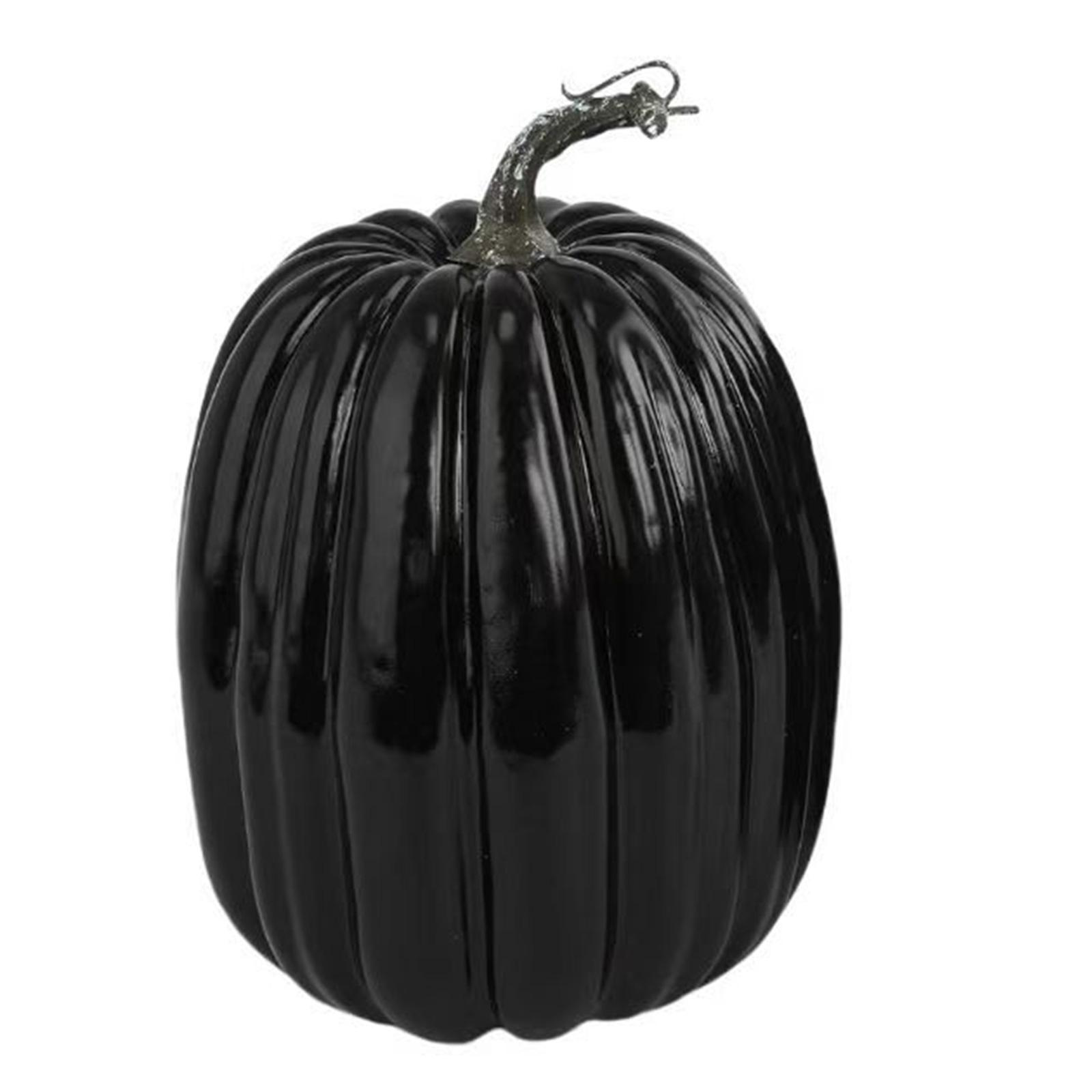 

Реалистичное пенопластовое украшение тыквы Искусственные тыквы для Хэллоуина Рождества Внутреннее и наружное праздничное украшение чёрный
