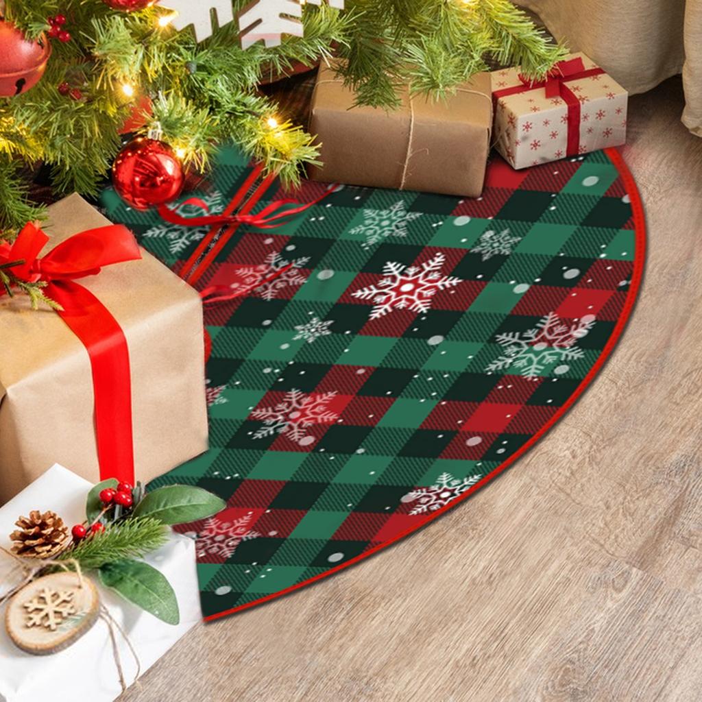 Snowflake Thick Christmas Tree Skirt Is Suitable For Holiday Party, Christmas Tree Decoration