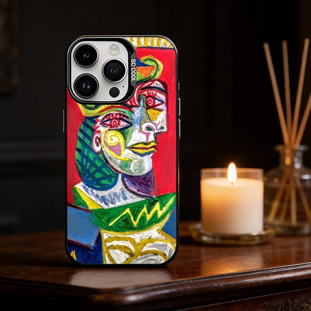 Picasso Abstract Art Painting Phone Case Color Silver Shell For IPhone 17 16 15 14 13 12 11 Pro Max Plus