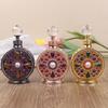 1Pc 12Ml Vintage Luxury Rhinestones Glass Perfume Bottle Essential Oil Bottle Storage Bottle Portable Cosmetic Empty Vials