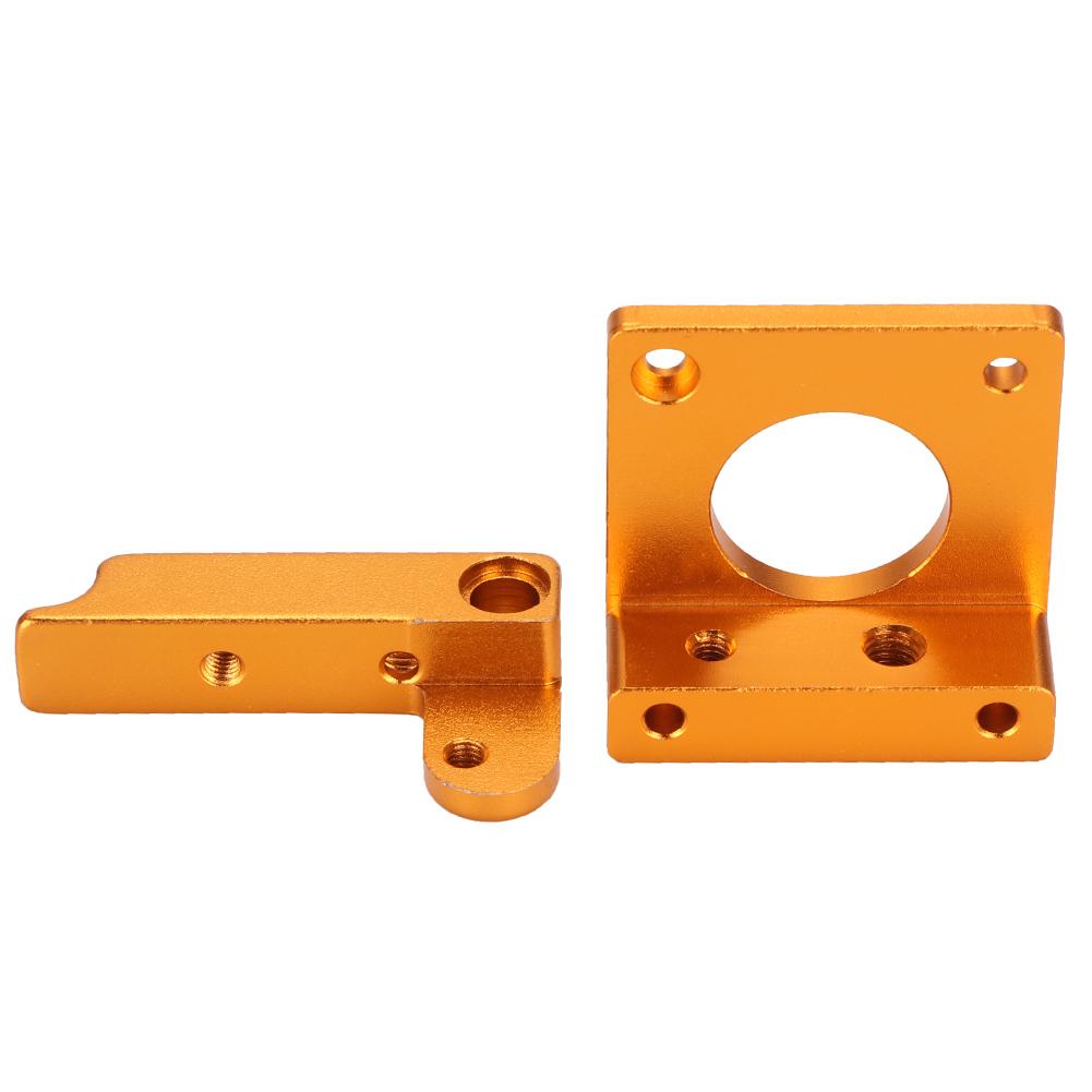 MK8 Extruder Accessories Aluminum 3D Printer CR10 Full Metal Remote Extruder Holder(Golden)