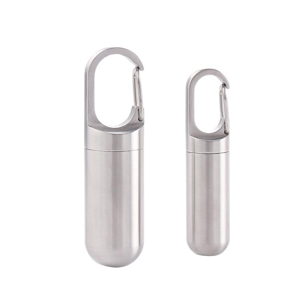 Pill Tablet Container Stainless Steel Pill Organizer Pill Box Travel Pill Case Granule Storage Box