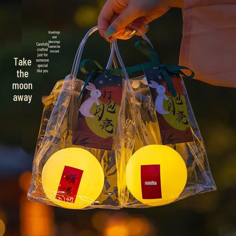 Mid-Autumn Festival Handheld Luminous Moon Lamp Gift Set