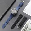 Hochwertiges gebogenes Ende 20mm 22mm Kautschukarmband Silikon Uhrenarmband für Omega Moonswatch Armband für Swatch Wasserdichtes Armband
