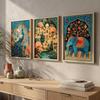 Kotart Madhubani Art Wall Painting Traditional Home Decoration With Frame For Living Room Bed Room Hotel Wall Decor Digital Reprint Set of 3