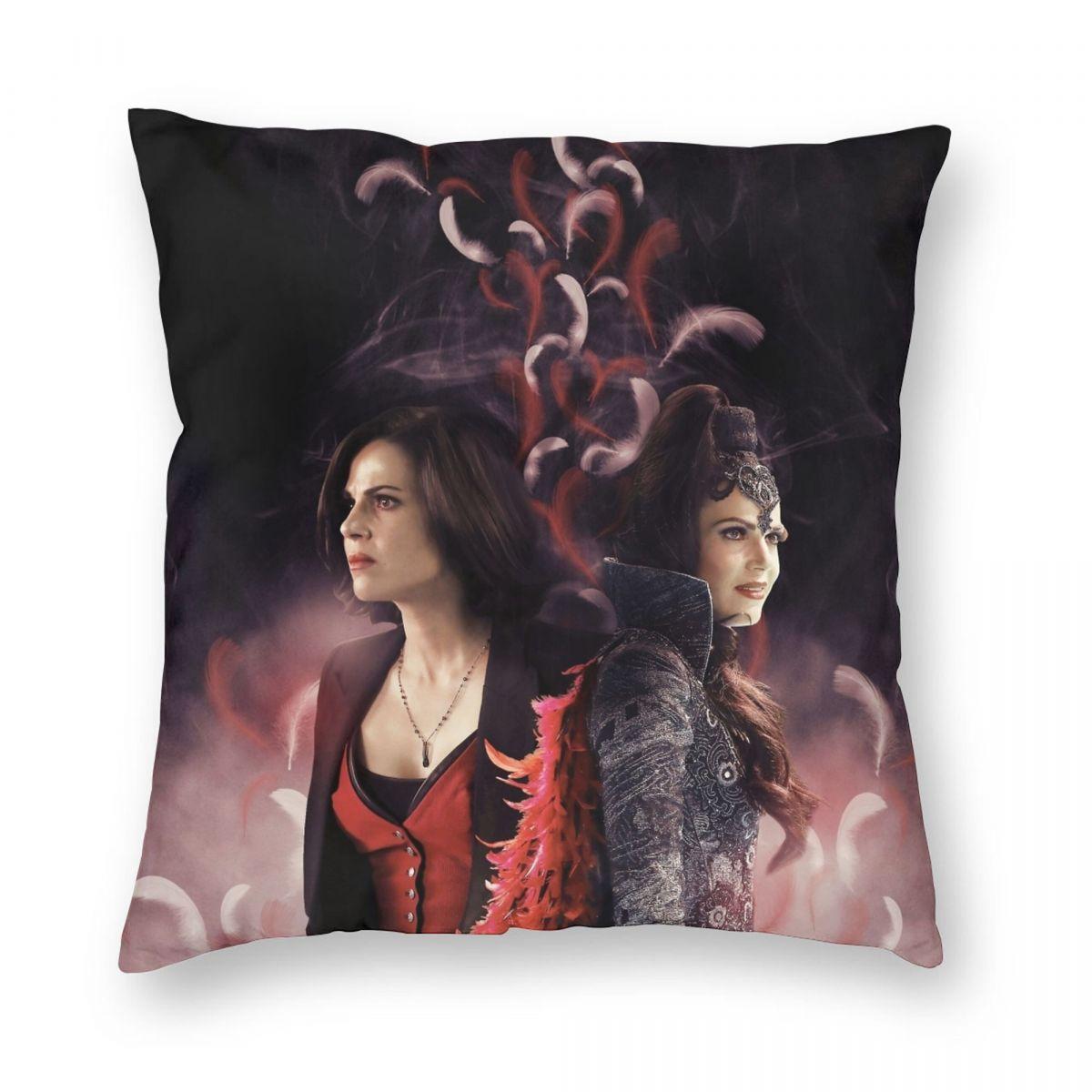 

Regina Mills Once Upon a Time Square Pillowcase Polyester Linen Velvet Printed Decor Throw Pillow Case Sofa Seater Cushion Cover 12x12Inch