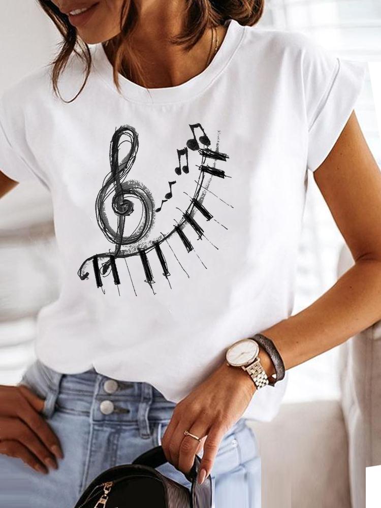 Star Lovely Style Trend Clothing Fashion Tee Women T-shirt Summer Short Sleeve Print Clothes Graphic T Shirt Female Tee Tops