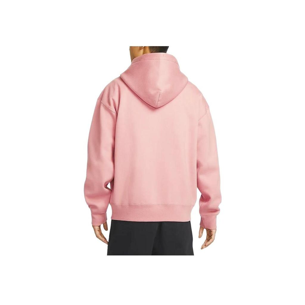 Nike Solo Swoosh Fleecegefütterter Zip-Hoodie mit Kordelzug Herren Hoodie Stardust-Rot DR0404-618