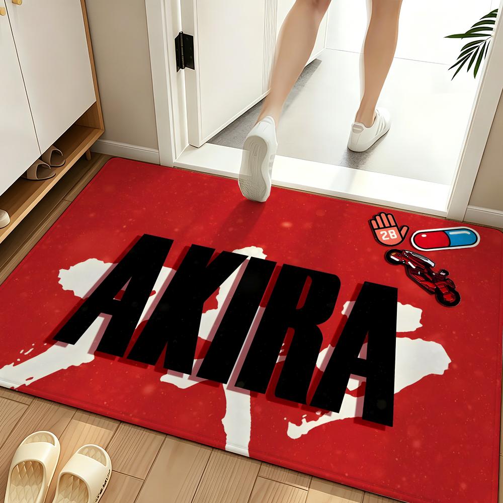 Movie A-AKIRA Floor Mat Soft Flannel Entrance Door Mat Non Slip Absorbent Bathroom Bedroom Floor Rug
