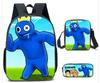 Large Capacity Schoolbag with Shoulder Strap; Student Three-piece Pencil Case Set