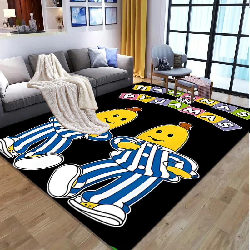 Bananas in Pyjamas Pattern Rug, Indoor/Outdoor Mat, for Picnic, Gameroom, Bedroom, Office, Living Room, Home Decor Carpet, Birthday Gift