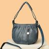 Damska torebka skórzana, miękka, duża pojemność, torba typu crossbody na ramię