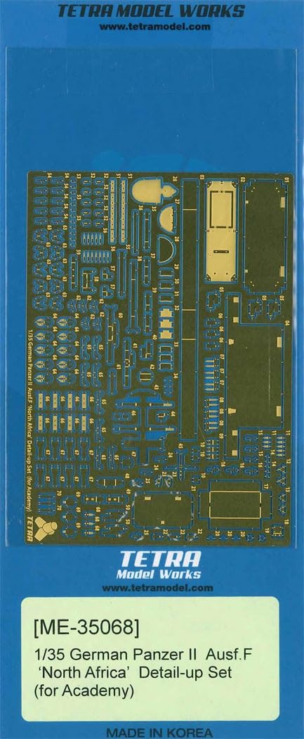 

Tetra Model ME Series German Panzer II F Plastic Model Parts ME3568 1/35 Ausf. (AC)