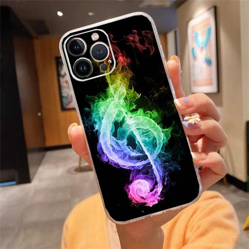 Phone Case For iphone 17 Air 17 Pro Max 16 15 14 13 Pro Max 15 16 Pro 15Plus Music note piano