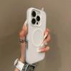 Luxury Matte White For Magsafe Magnetic Phone Case For iphone 17 17Air 11 12 13 14 15 16 Pro Max Transparent Magnetic Back Cover
