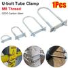 1Pcs Screws M8 Round Tube Clamp Galvanized Q235 Carbon Steel Right Angle U-bolt  for Round Tube