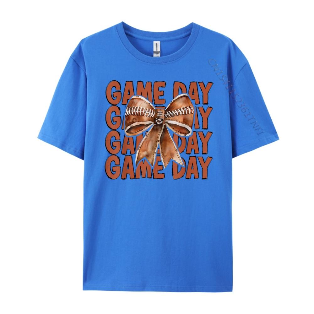 Coquette-rosett Amerikansk fotboll Touchdown Säsong Speldag Herrkläder T-shirts för män Karaktärs-T-shirts