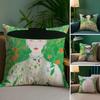 1PC Fashion Illustration Cushion Cover Plush Fabric Soft DoubleSided Printed Sofa Warm Winter Home Child Gift Pillow Case
