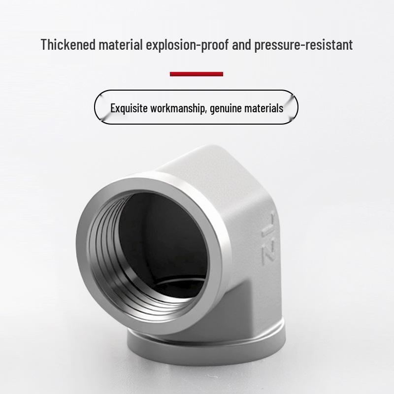 304 Stainless Steel Male Elbow Repair Nipple: Internal/External Thread Tee Water Pipe Fittings Set