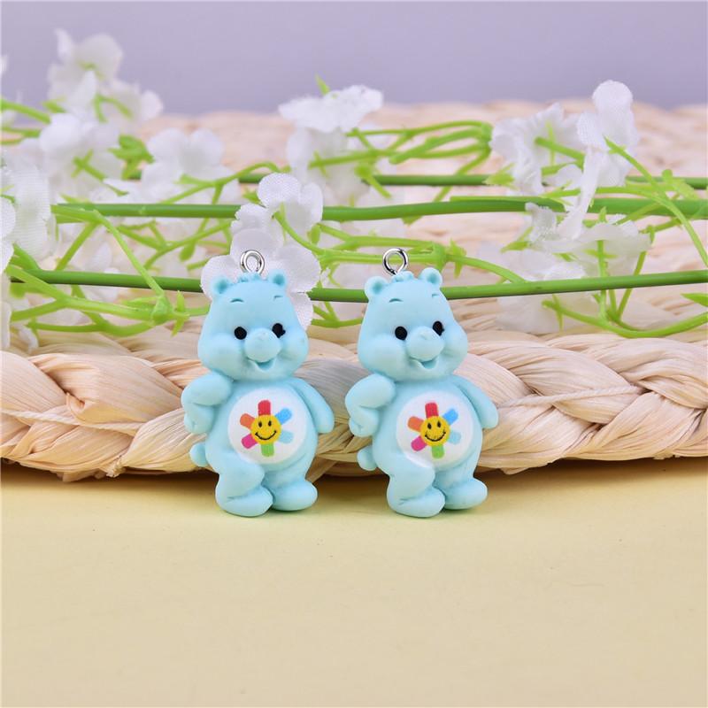 10Pcs/pack Mini Bear Cartoon Resin Pendant Charms For DIY Jewelry Making Accessories