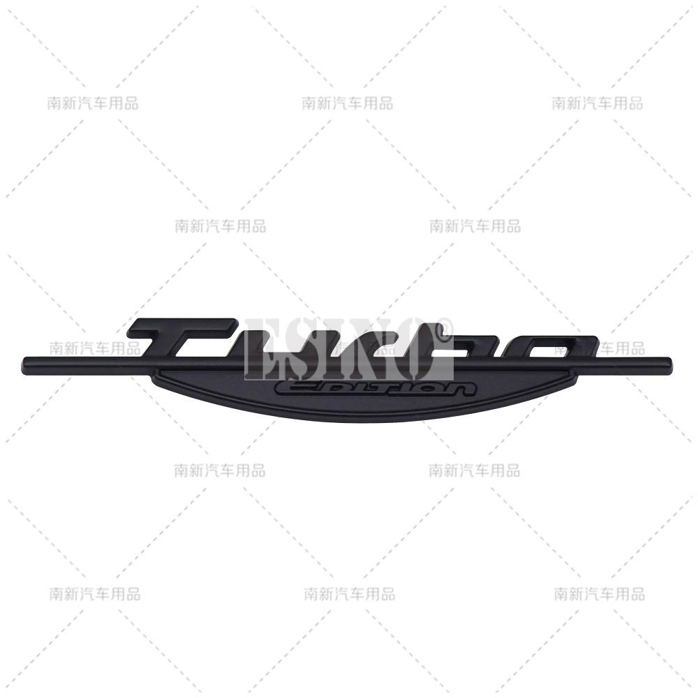 3D Colorful Turbo Edition Metal Zinc Alloy Universal Fender Emblem Rear Trunk Badge Sticker Decal