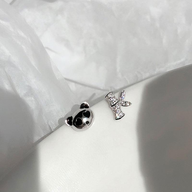 

Асимметричные серьги Little Panda, простой и милый дизайн, женские серьги Sense Student в холодном стиле