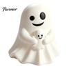 Small Vinyl Ghost Statue Halloween Cute Figurine, Mini Cartoon Statue, Little Spooky Figurine Desktop Ornament for Tiered Tray Home Table Decor