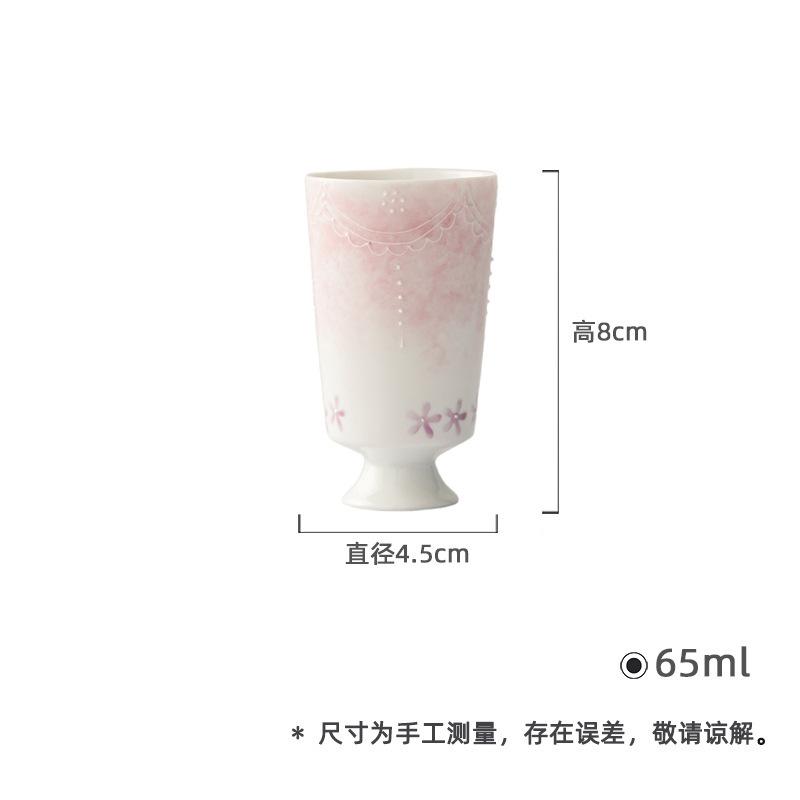 

2pc/lot Hand Drawn Purple Curtain Arita Porcelain Teacup Luxury Tea Bowl Mug Tea-tasting Fragrance Cup Chazhan Master Cups 65ml