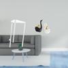 Nightstand Acrylic Side Table Swan Statue Figurine Sculpture Modern Ceramic Material Suitable for