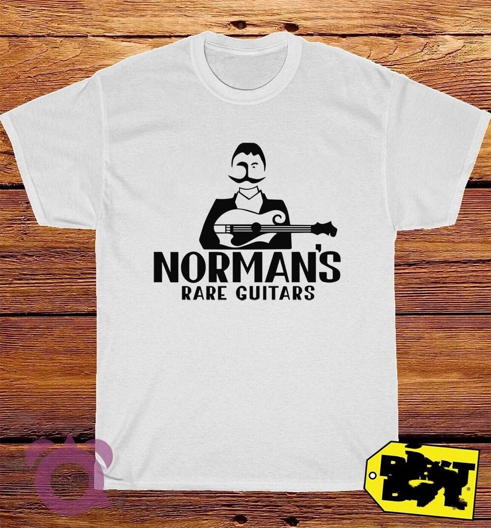 

2025 New Normans Rare Guitars Logo Printed Unisex Street Fashion Trend Short Sleeved Pure Cotton Round Neck 4XL
