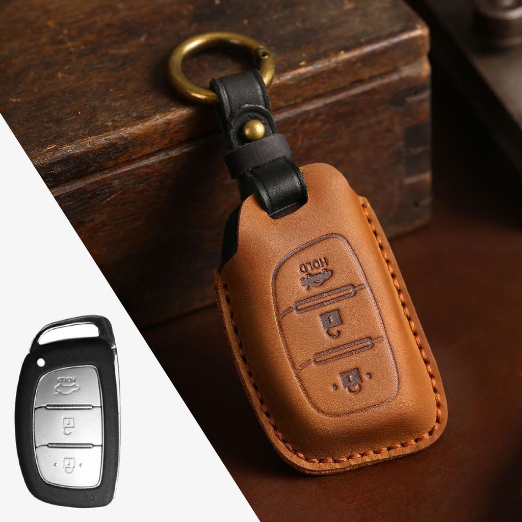 Leather Key Bag Is Suitable For Modern Key Bag Ix35 Pure Handmade Mad Horse Leather Car Key Bag Cover.