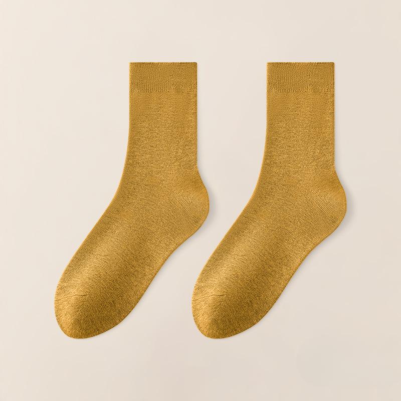 

Мужские осенне-зимние толстые новые носки из чистого хлопка с защитой от запаха 1 pair жёлтый