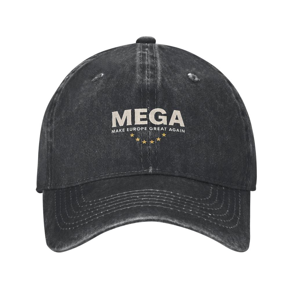 MEGA Make Europe Great Again Baseballová čiapka Slnko Lov Kempovanie Dropshipping Praná Trucker Čiapka Unisex Unisex Štýlová Snapback Čiapka