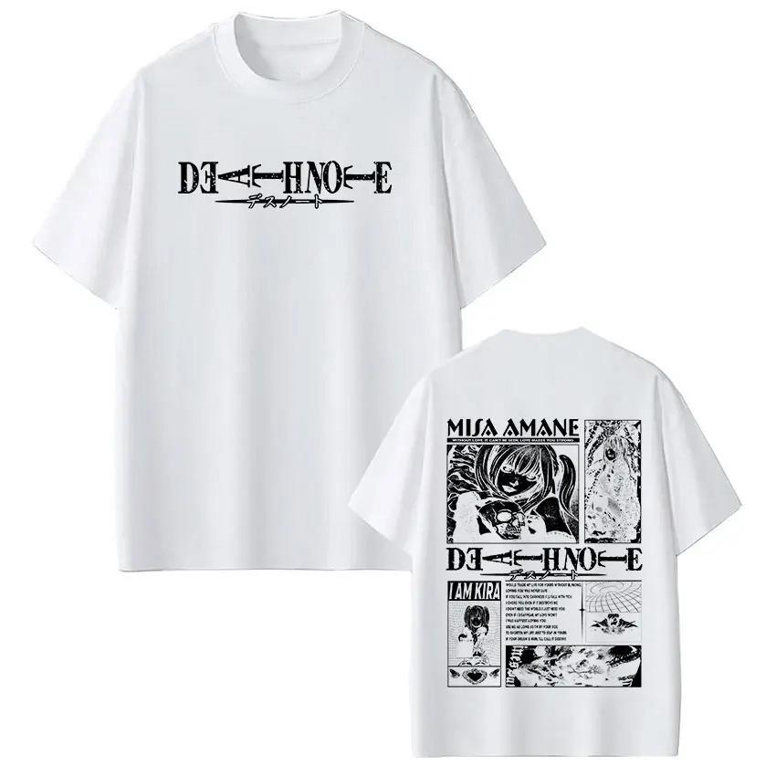 Fashion Harajuku Short Sleeve Tshirts Anime Death Note Misa AUnisexe T Shirts Unisex Women Clothing Cotton Casual Tshirt Streetwear