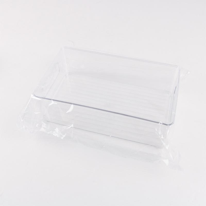 Practical Storage Solution Transparent Makeup Container Clear Plastic Tray for Bathroom and Desk Organizer Storage Box
