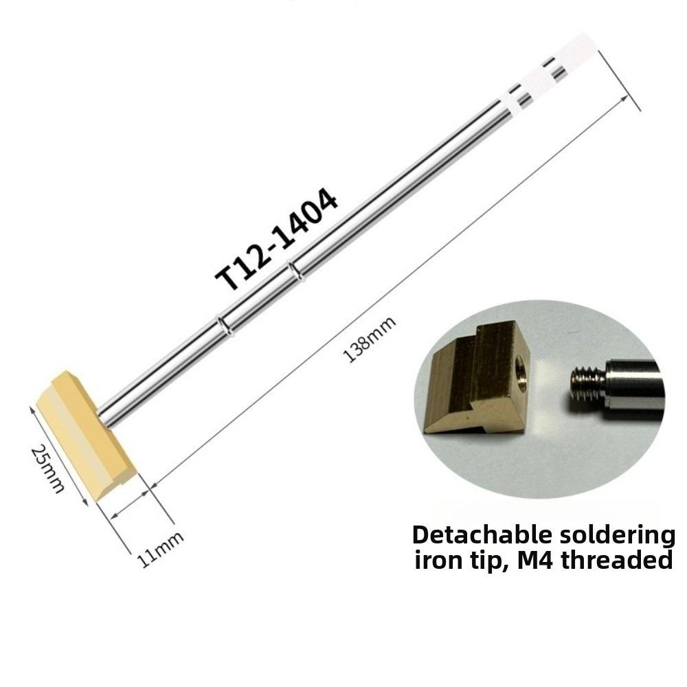 Brass Spade Soldering Iron Tip Smooth Tinning Shovel Shape T12 Spade Tip Fast Heat Conduction Detachable Soldering Tip