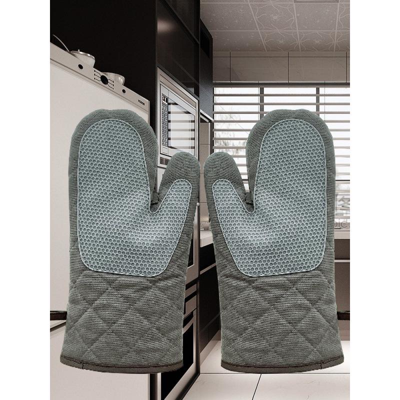 Hitzebeständige Anti-Rutsch-Silikon-Ofenhandschuhe bis 500 Grad