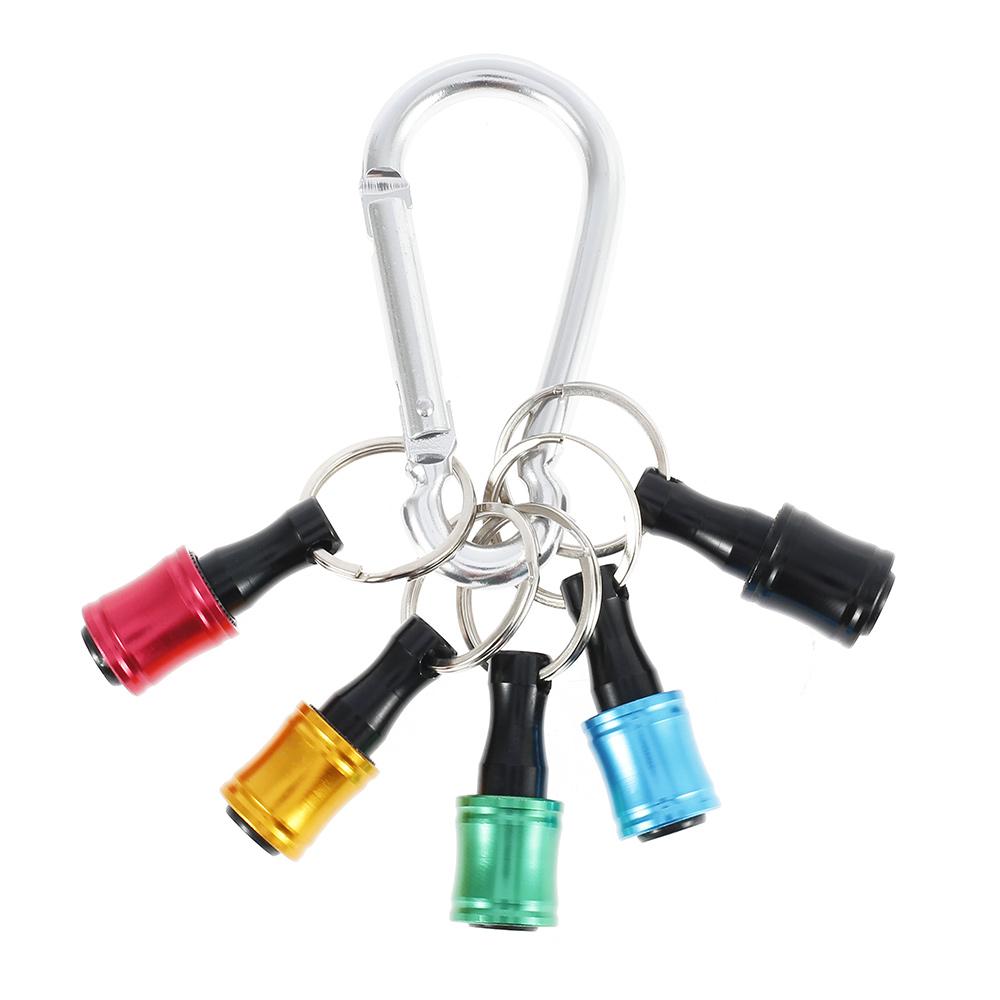 

5/12Pcs Color Keychain Quick Change Connecting Rod 1/4 Hexagonal Handle Screwdriver Head Quick Release Sleeve Conversion Rod Set