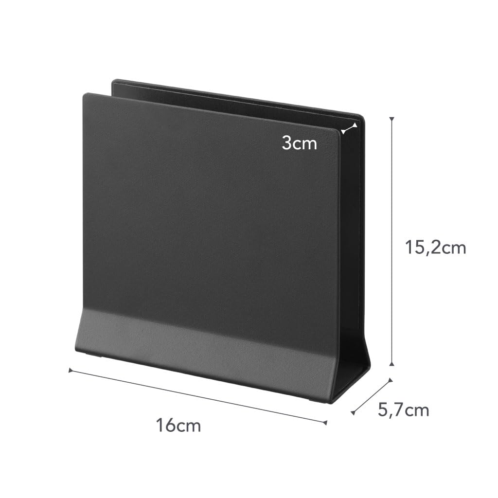 Yamazaki Slim Laptop W16 X X Tower Laptop Vertical Product 4499 Stand, Black, Approx. D5.7 H15.2cm, Storage, Positioning, Space-Saving, Number
