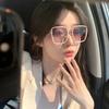 Gradually Change Tea Fashion Sunglasses Women'S Wind With The Same Gradual Change Color Sunglasses