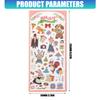 Cartoon Animal Scrapbooking Sticker Transparent Decorative Sticker for DIY Craft Journaling Scrapbook Journal Planner
