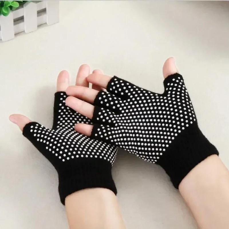 1 Pair Fashion Solid Color Gloves Work Performance Unisex Gloves Party Outdoor Sports Half Finger Gloves