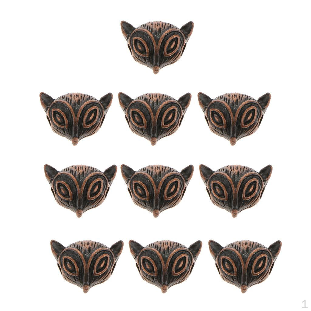 

Head Multicolor Charms Pendants Connectors DIY Necklace Accessory 10pcs Red Copper