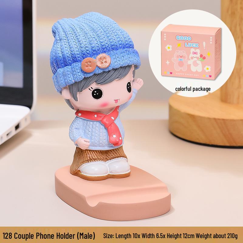 Guochao Panda Phone Holder: Cute Desk Stand for Watching Dramas & Office Use, Cartoon Pet Ornament Gift