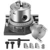 Draaiontafel voor Freesmachines, 100 mm, Horizontaal Verticaal Model Precisie Frees Draaitafel, met 80 mm 3-klauwplaat M10 T-Bouten Moeren, voor
