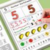 2 Books/set of 26-letter and Number Practice Books, Each with 32 Pages, Number Copybook, Letter Tracing Book