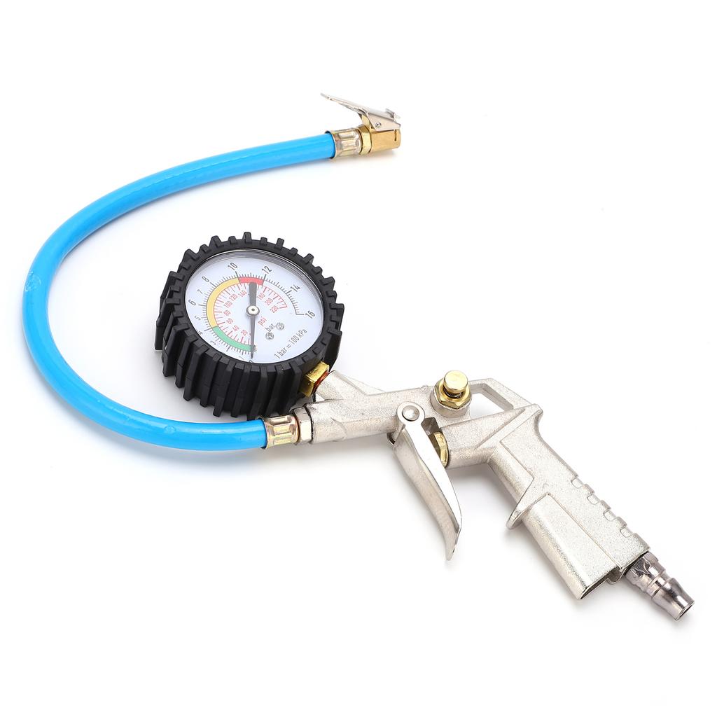Tire Inflator Deflator with Pressure Gauge 0‑220PSI 16Bar Air Chuck Universal for Cars Trucks Motorcycles