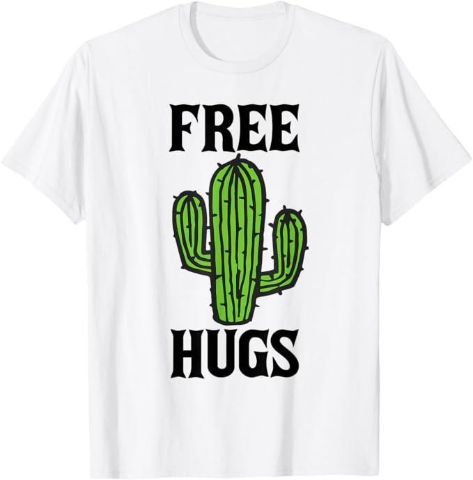 Free Hugs with Cactus, Sarcastic, Ironic, Funny, Graphic T-Shirt S разноцветный