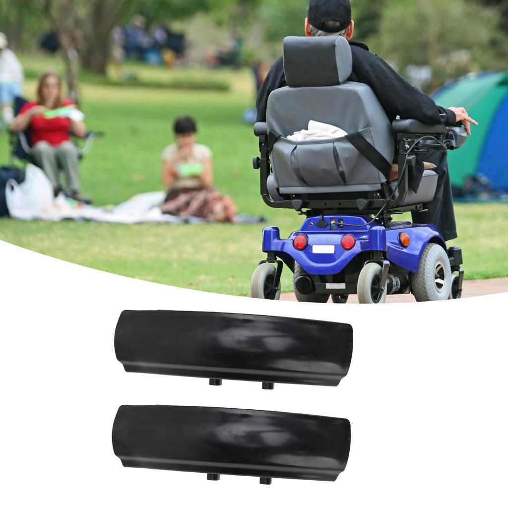 2PCS Electric Wheelchair Mudguard Large Size Strong Toughness Impact Resistant for Replacement